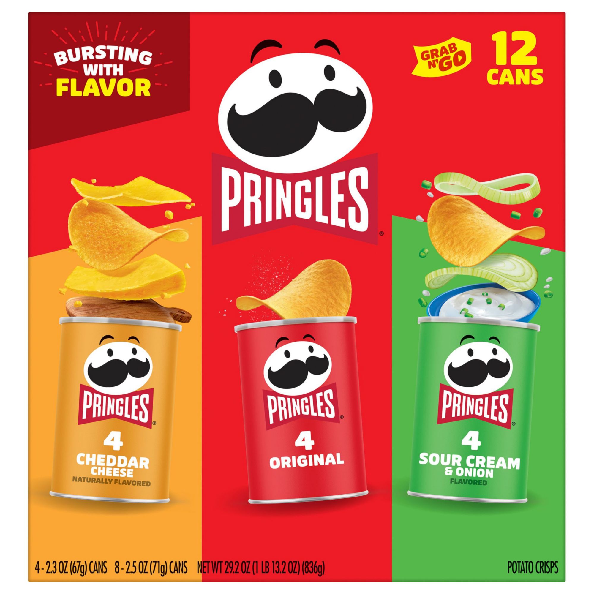 Pringles Variety Pack Grab N'Go Cans, 12 pk.