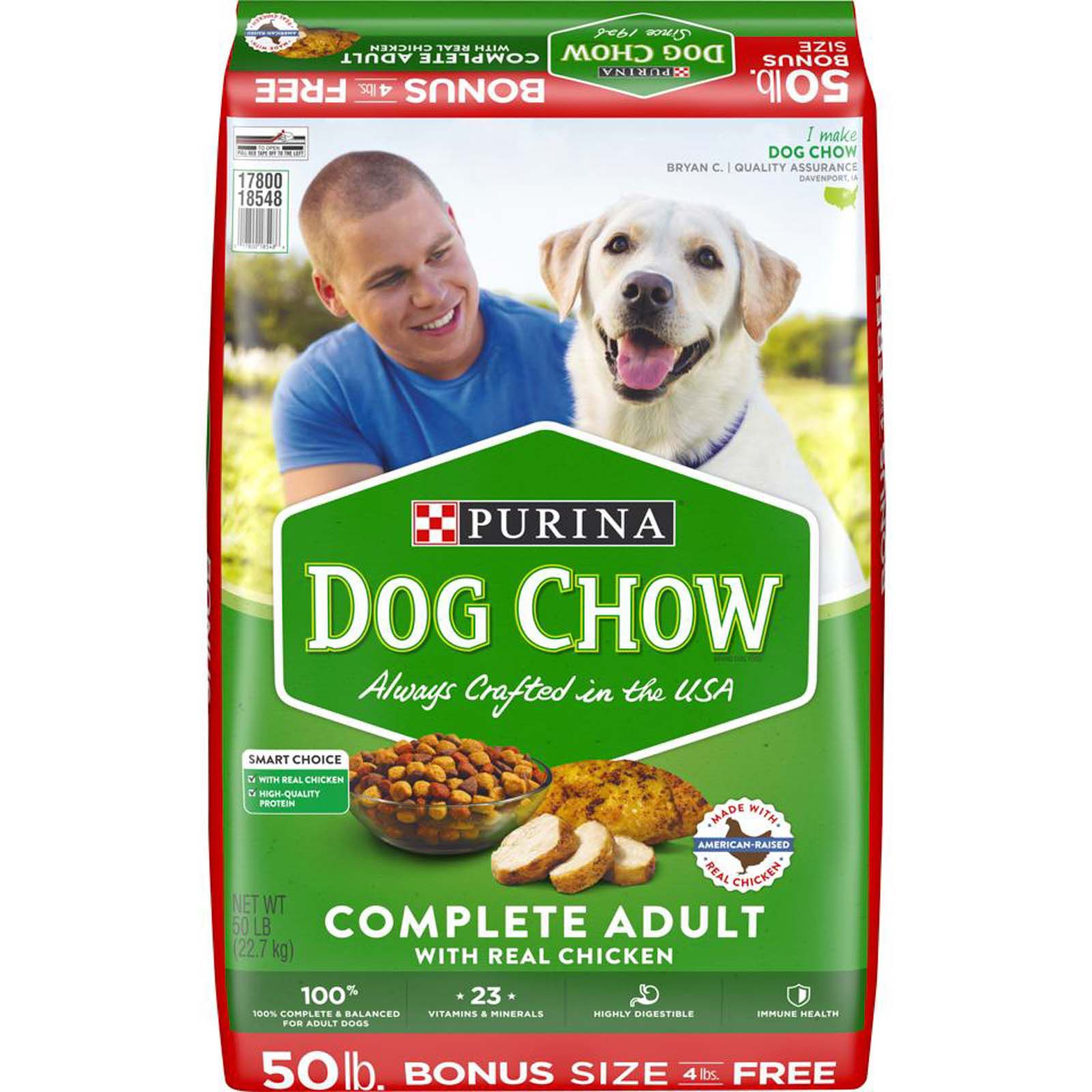 Purina Dog Chow Complete Adult with Real Chicken Dry Dog Food 50 lbs