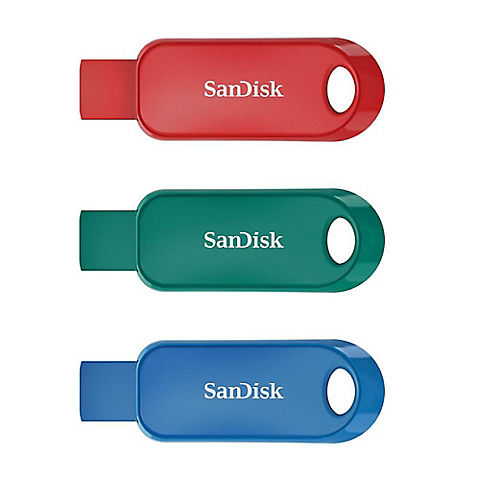 SanDisk 32GB Cruzer Snap Flash Drive, 3 pk.