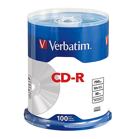 Verbatim CD-R Blank Discs, 100 pk.