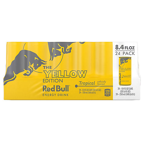 Red Bull Tropical Energy Drink Yellow Edition, 24 pk.