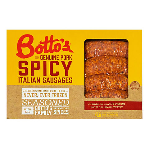 Botto's Spicy Italian Sausage,  4 lbs.
