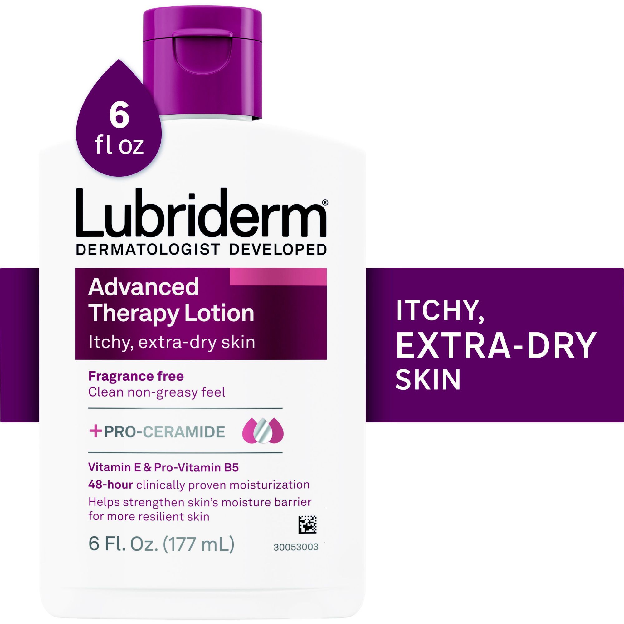 Lubriderm Daily Moisture Fragrance-Free Body Lotion, 2 pk./24 oz. + Advanced Therapy Lotion, 6 oz.