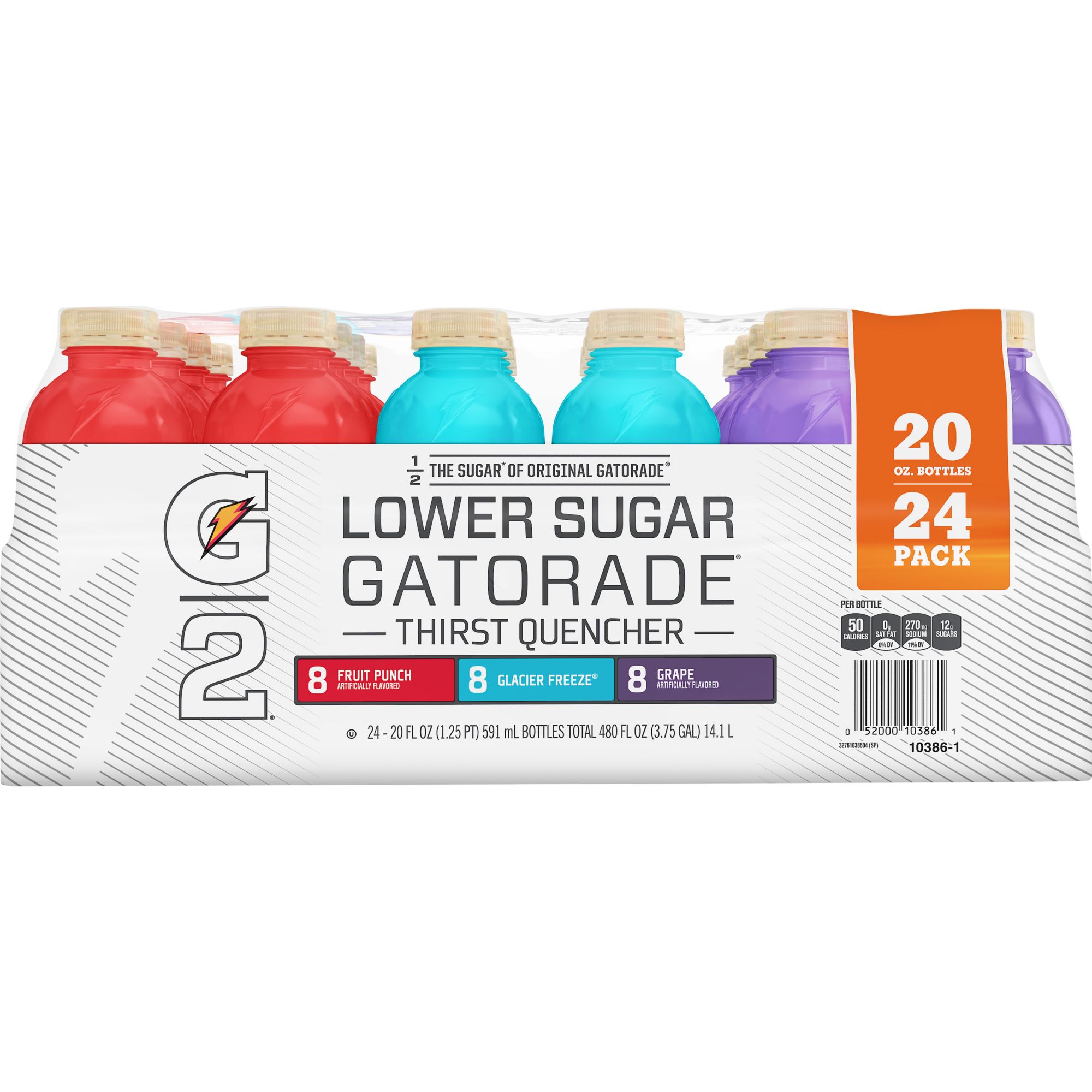 Gatorade G2 Thirst Quencher Lower Sugar Sports Drink, Glacier Freeze, 20 oz  Bottles, 8 Count