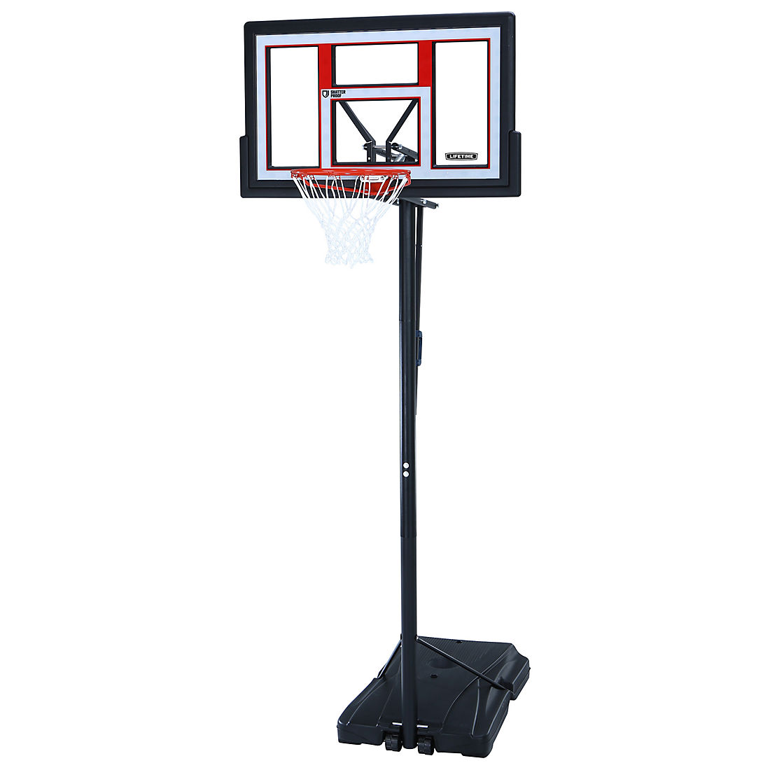 Lifetime Basketball Hoop 50 Adjustable, Small Outdoor Basketball Hoop