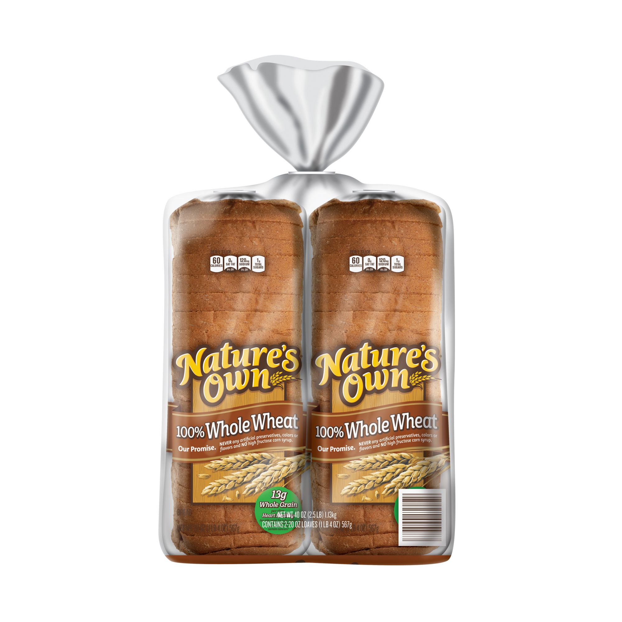 Sara Lee 100% Whole Wheat Bread, 20 oz