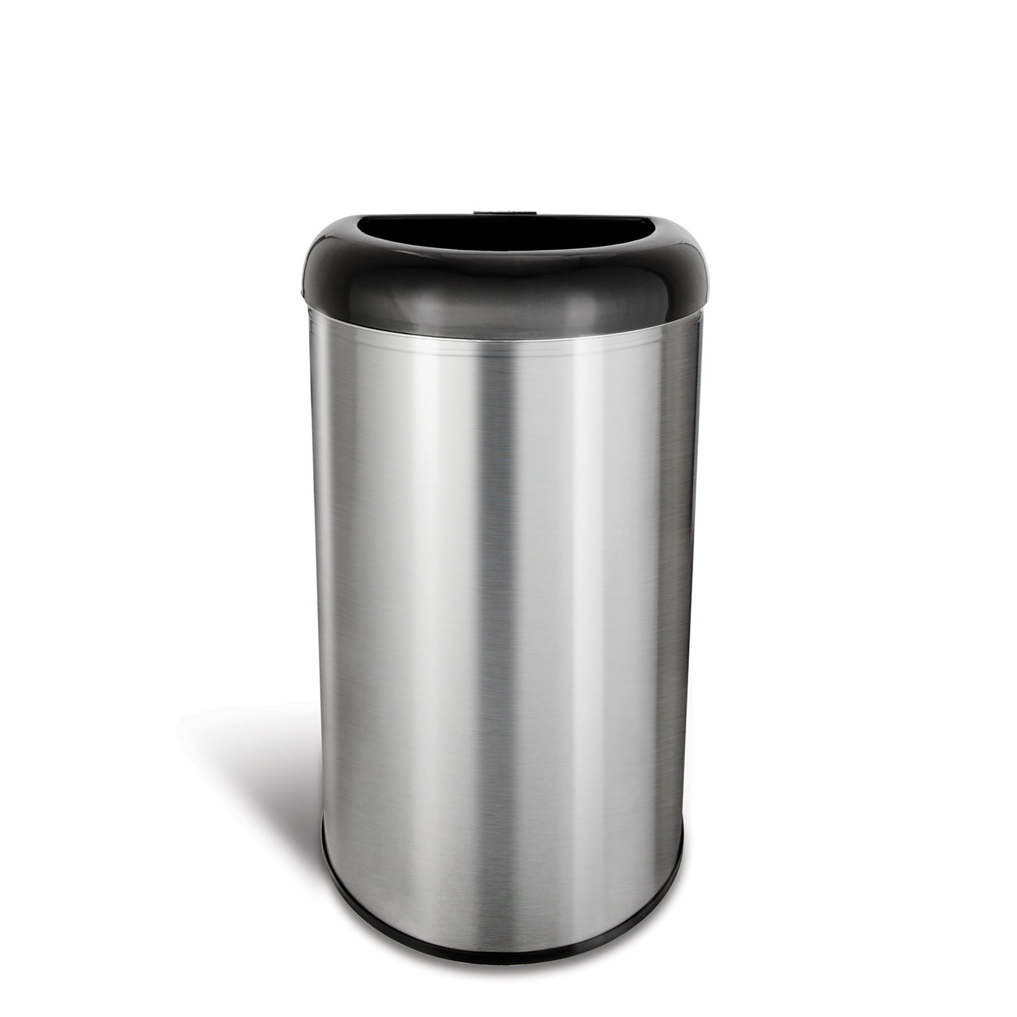 Genuine Joe 30-Gallons Silver Steel Commercial Touchless Kitchen Trash Can  with Lid Indoor in the Trash Cans department at