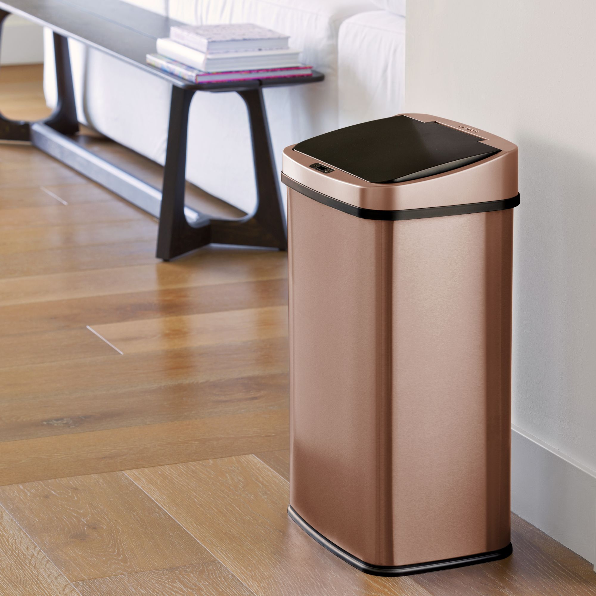 Nine Stars 13.2-Gal. Stainless Steel Sensor Trash Can - Gold