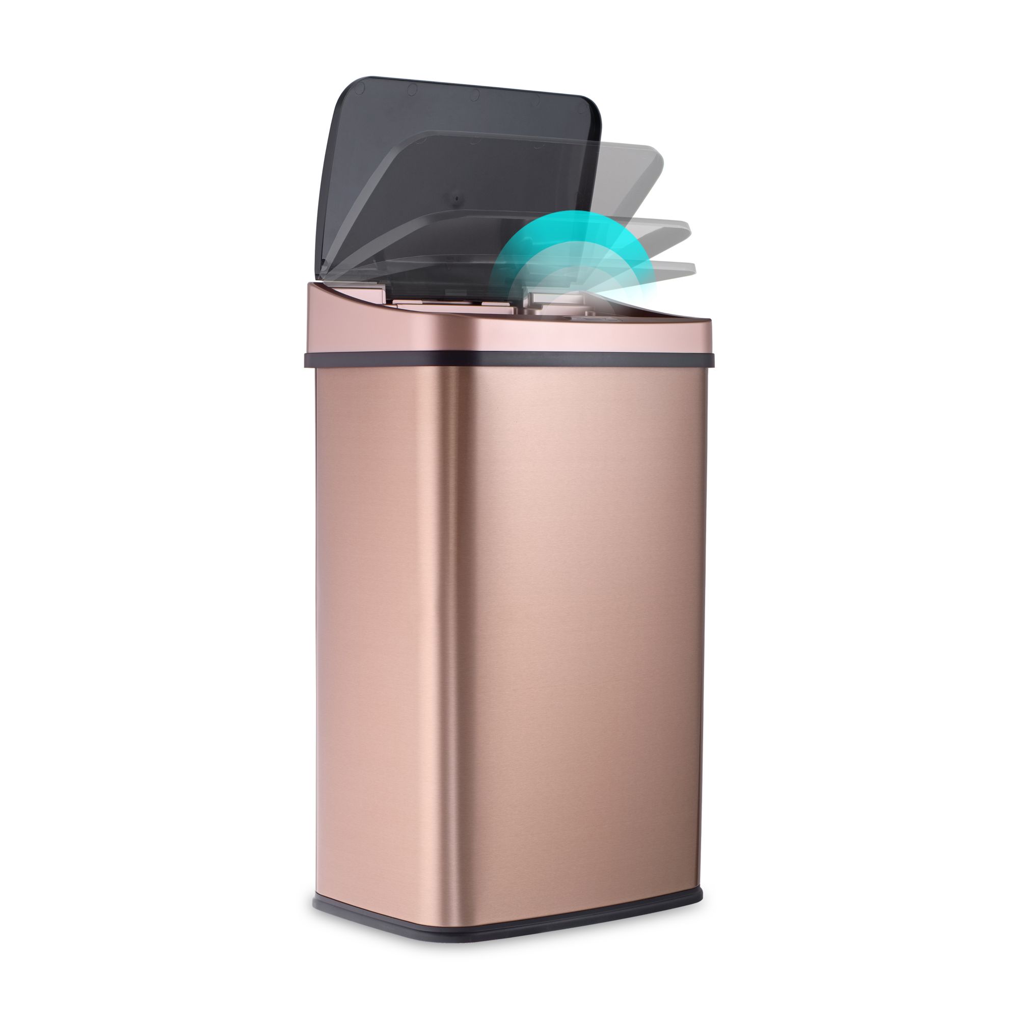 Gallon Trash Can, Touchless Bathroom Trash Can, Gold Stainless