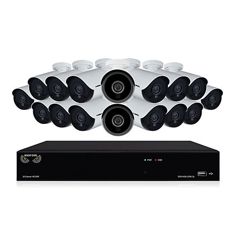 Night Owl 16-Channel 16-Camera 1080p Security System with 2TB HDD DVR