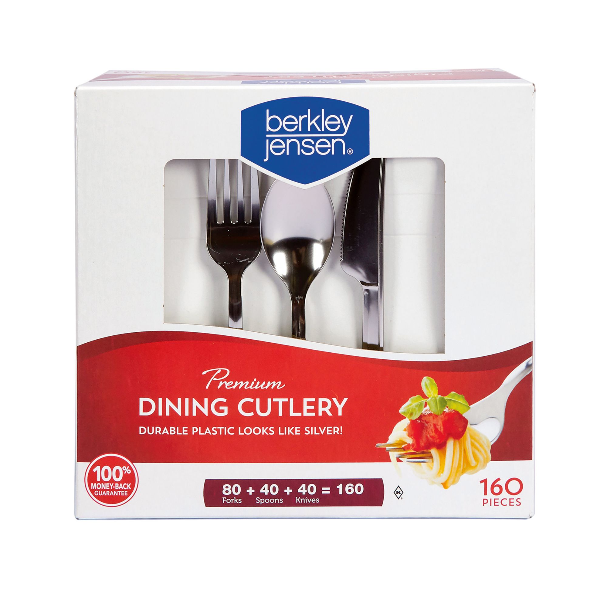 Great Value Everyday Disposable Plastic Forks & Spoons, Clear, 120