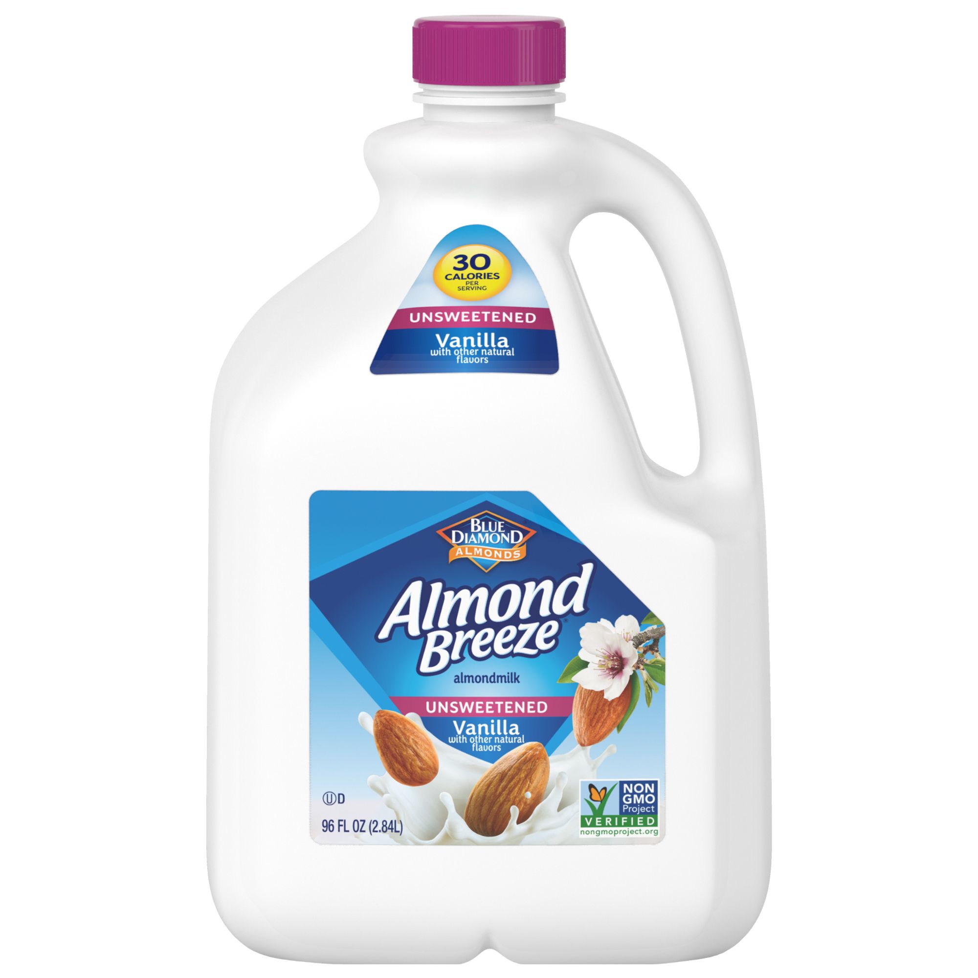 Blue Diamond Almond Breeze Unsweetened Vanilla Almondmilk, 96 fl. oz. BJs Wholesale Club