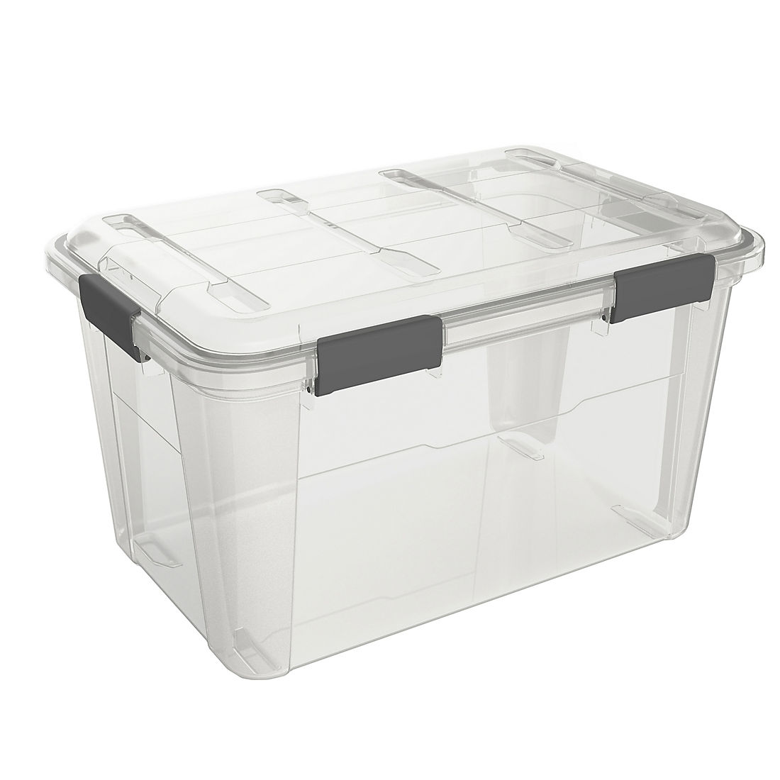50L 50 Litre Large Plastic Storage Box Strong Stackable Container Storage 