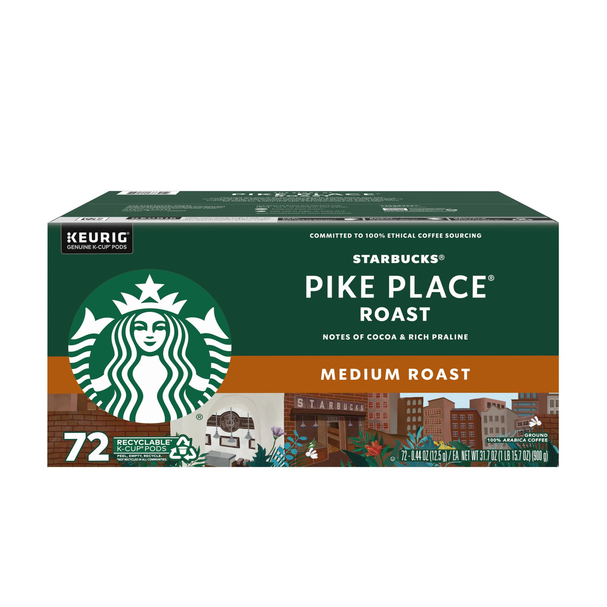 Starbucks Dark Roast K-Cup Coffee Pods — Italian Roast for Keurig Brewers —  1 box (16 pods) 