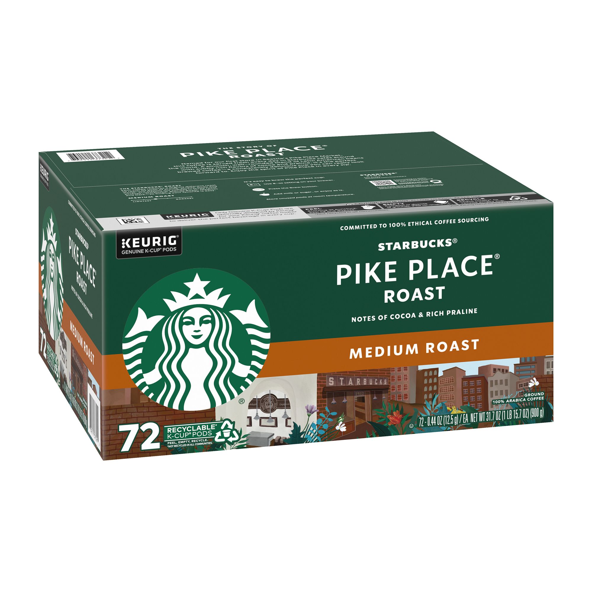 Starbucks Holiday Pike Place Roast Coffee Gift Set With 2 Mugs