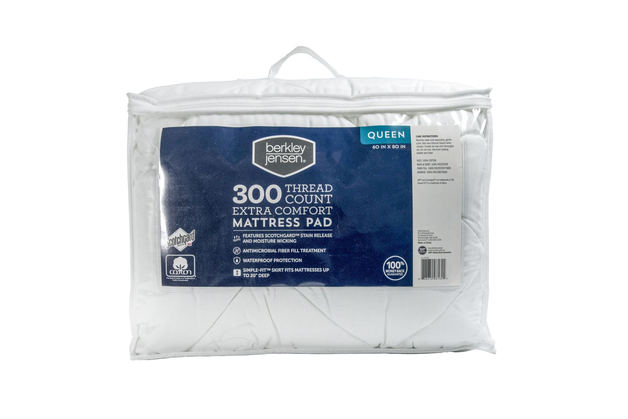 Berkley Jensen Extra Comfort Waterproof Full-Size Mattress Pad