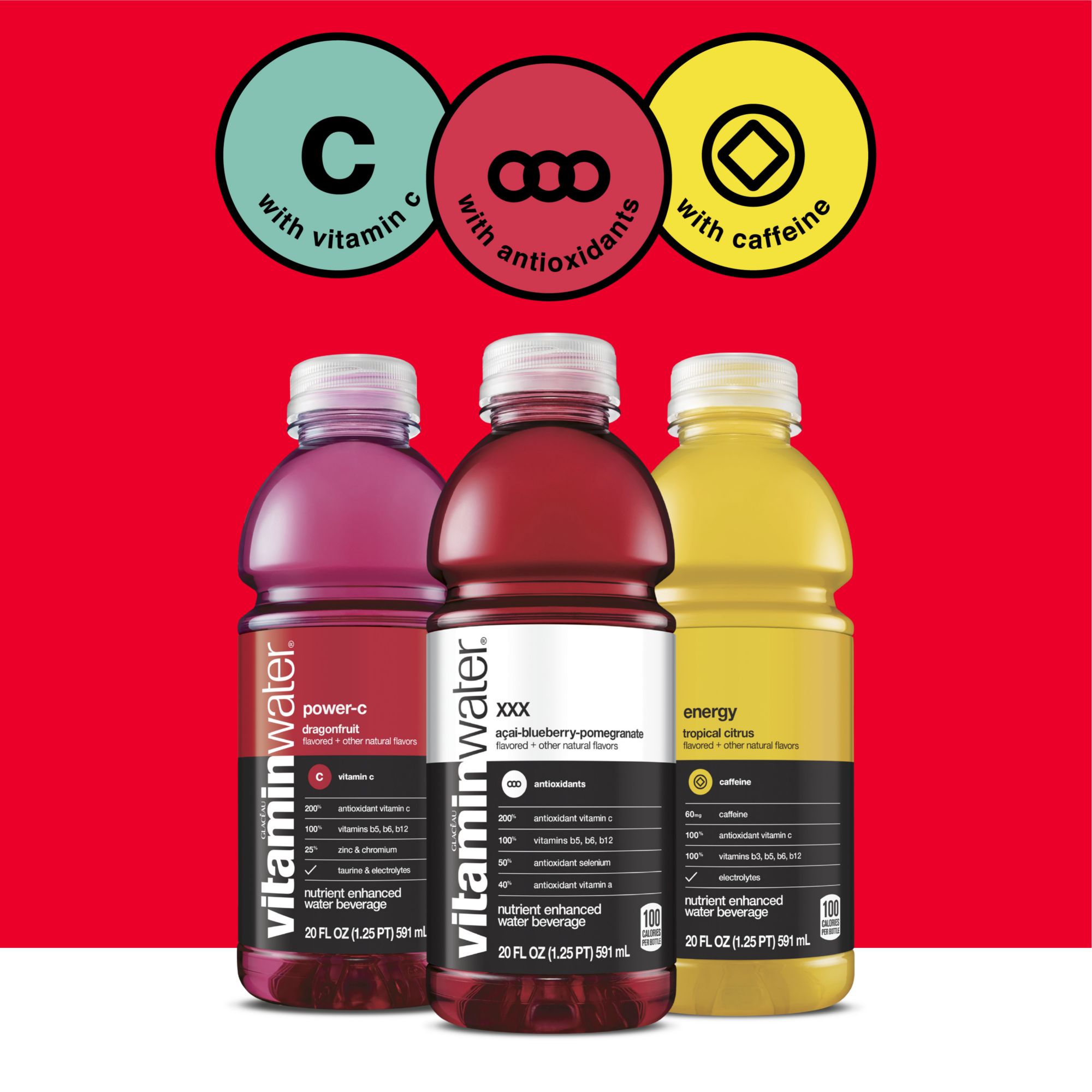 Glaceau Vitaminwater Variety Pack, 20 Ct./20 Fl. Oz. | BJ's Wholesale Club