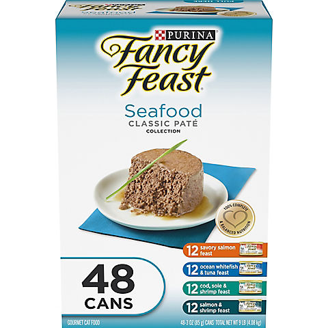 Purina Fancy Feast Classic Seafood Variety Pack, 48 ct.