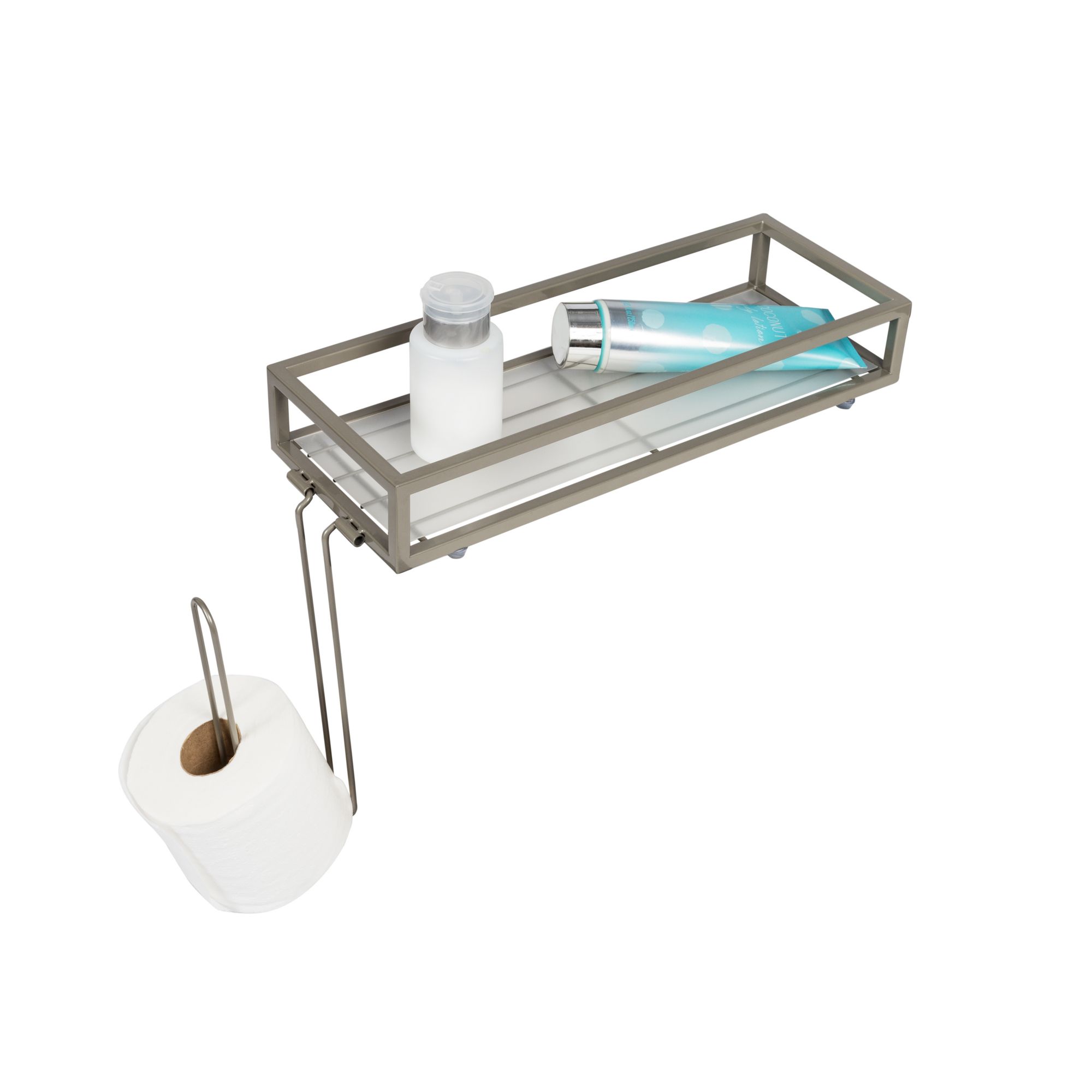 Vanity Tray + Toothbrush Holder, Bathroom Tray Toilet Tank Storage Tray