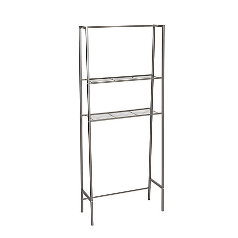 Honey-Can-Do Over-The-Toilet Steel Space Saver Shelving Unit - Gray