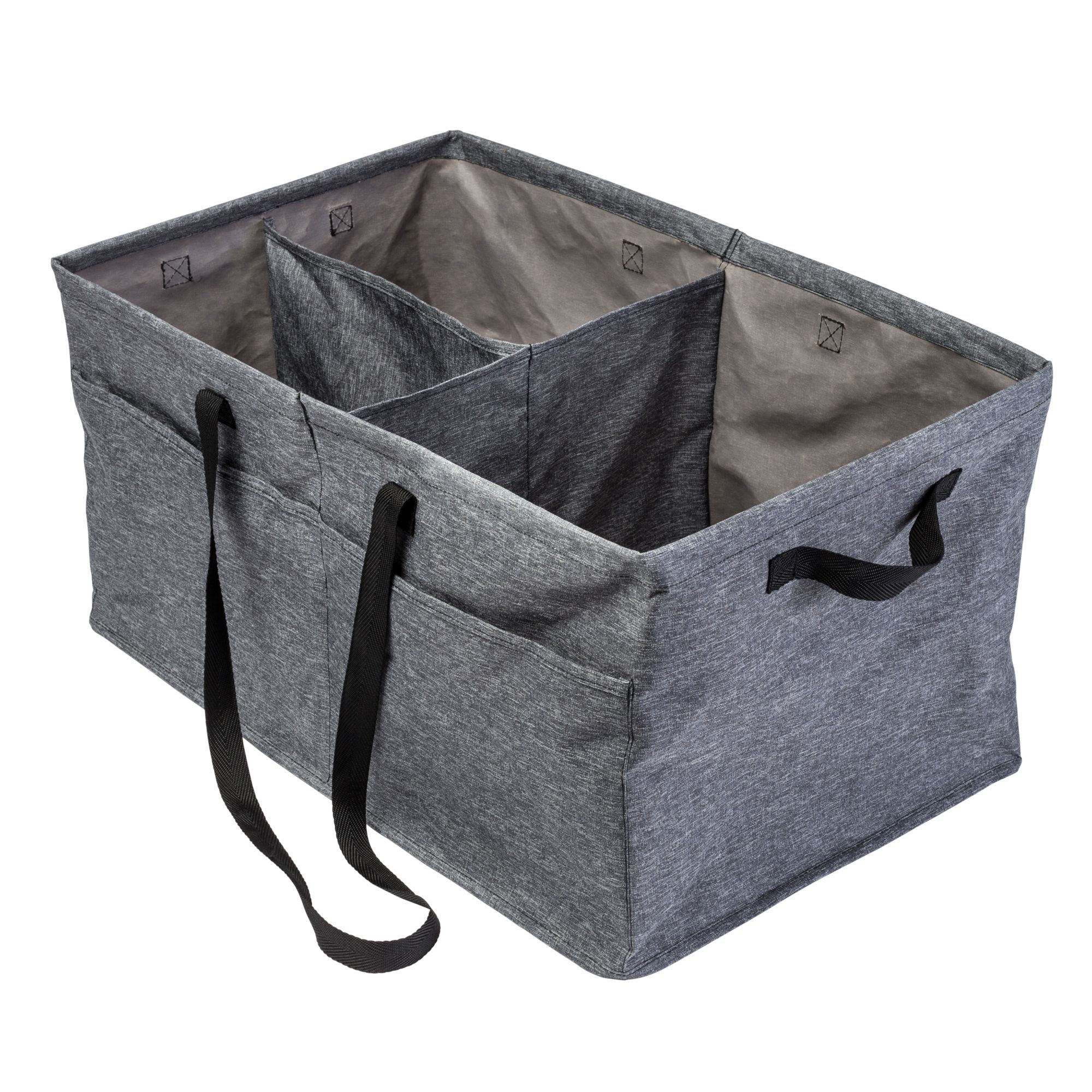 CleverMade Collapsible Laundry Caddy, 2 pk. - Charcoal/Gray