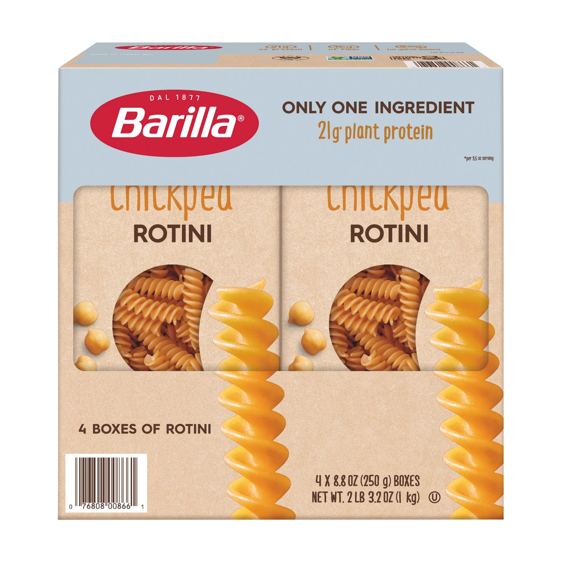 BARILLA Blue Box Pasta Variety Pack, Farfalle & Rotini, 16 oz. Box (Pack of  8), 8