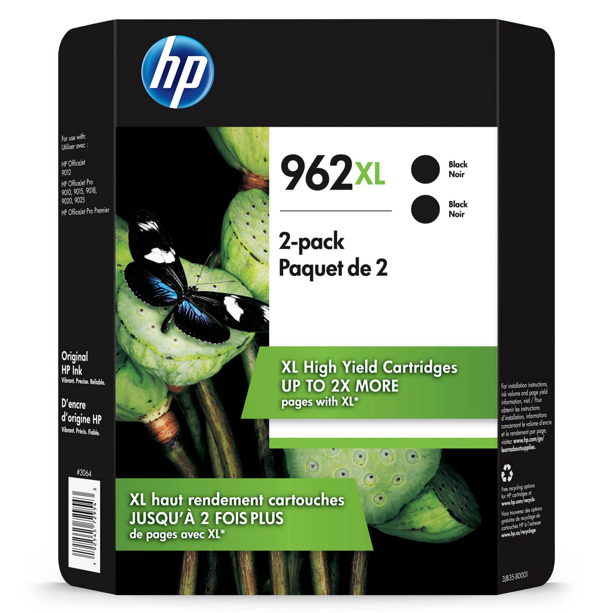 Verdrag Vervolg Elektronisch HP 962XL High Yield Black Ink Cartridge, 2 pk. - BJs Wholesale Club