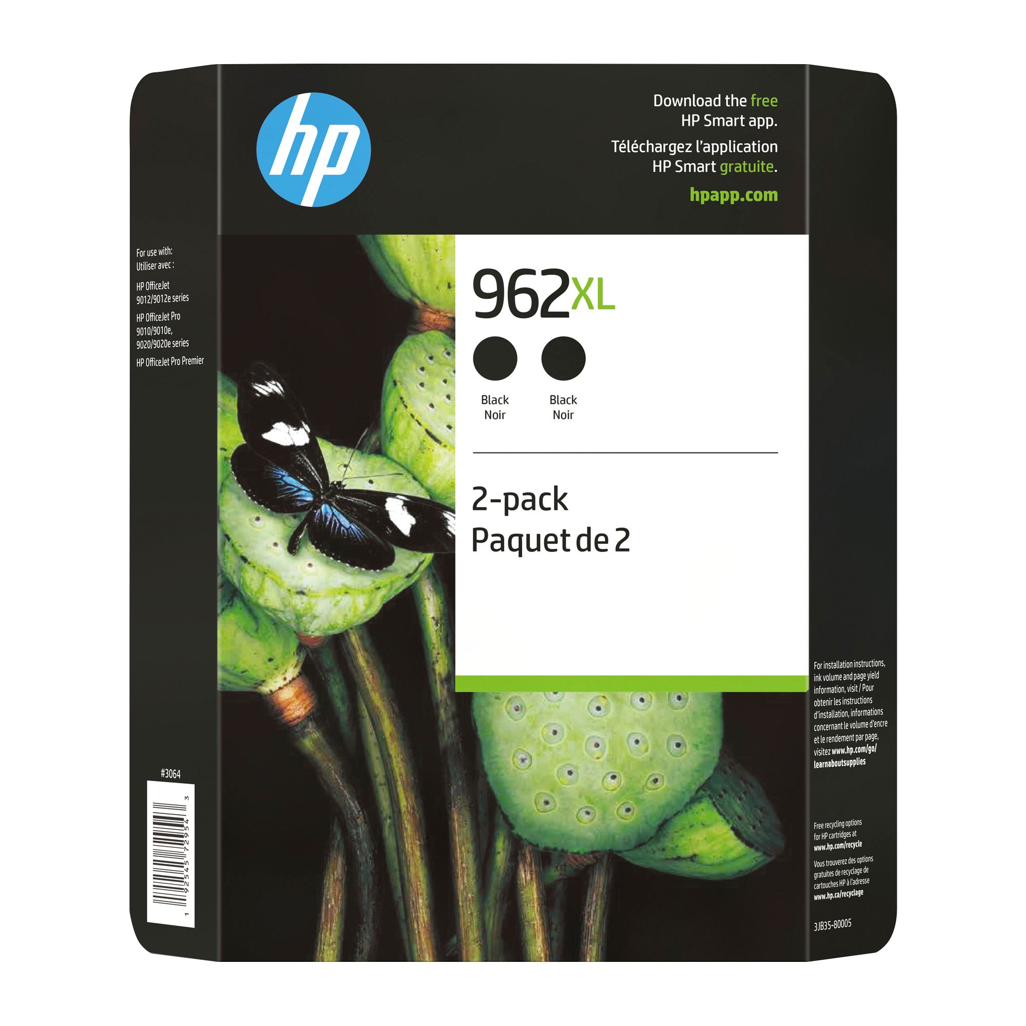 HP 962XL High Yield Black Ink Cartridge, 2 pk. | BJ's Wholesale Club