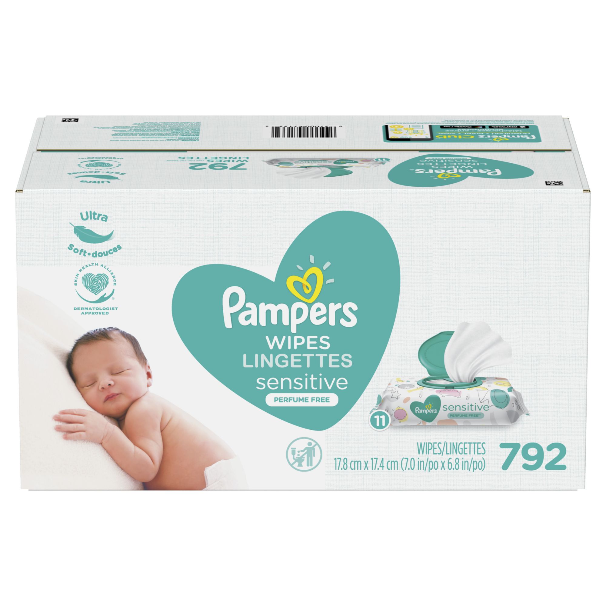 new baby sensitive pampers wipes