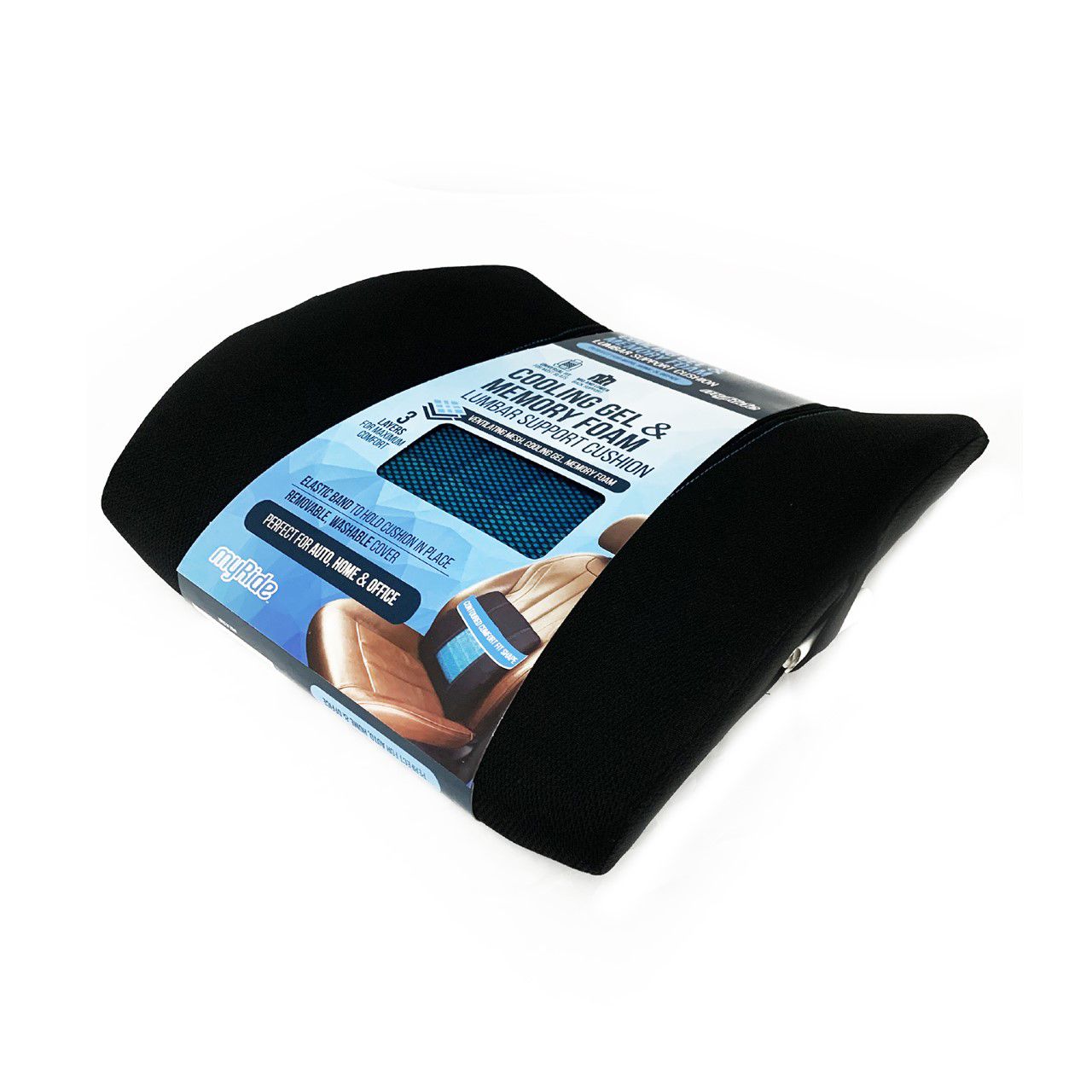 MyRide Lumbar Seat Cushion with Cooling Gel and Memory Foam