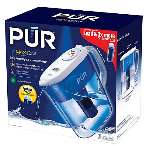 PUR Ultimate Water Pitcher with Two Bonus Replacement Filters