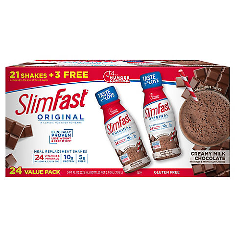 SlimFast Original Creamy Milk Chocolate, 24pk