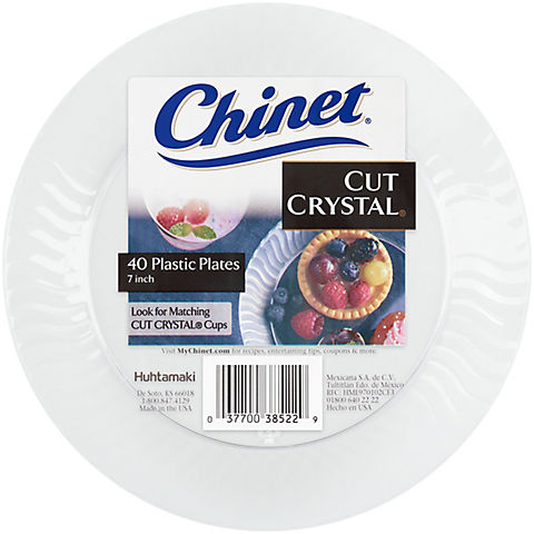 Chinet Cut Crystal 7" Plastic Dessert Plates, 40 ct.