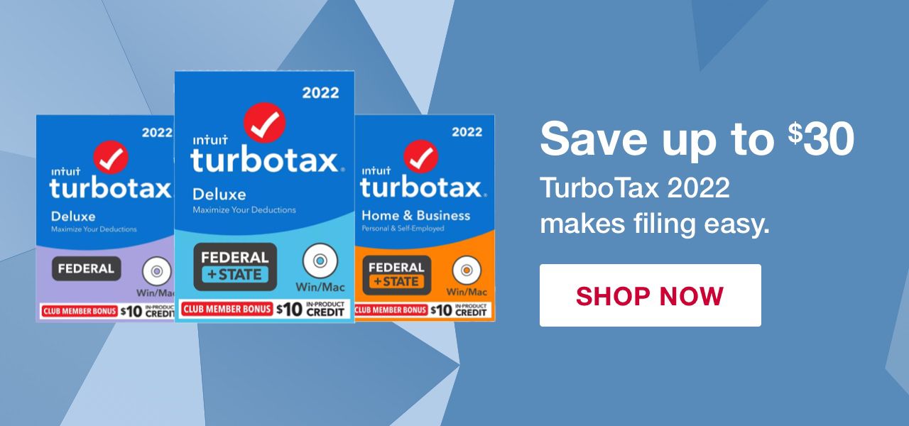 Save up to $30. Turbotax 2022 makes filing easy. Click to shop now