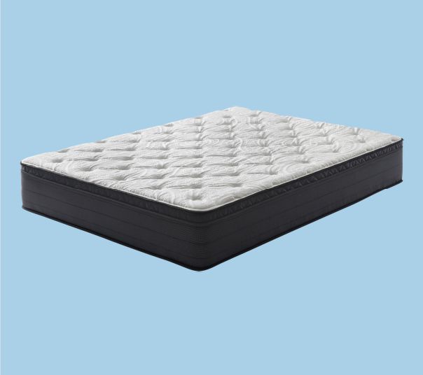 White top mattress with dark sides