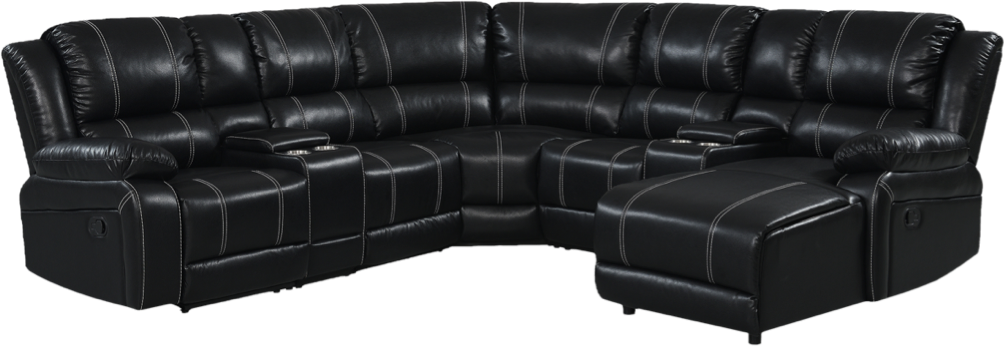 Black Leather Sofa Sectional