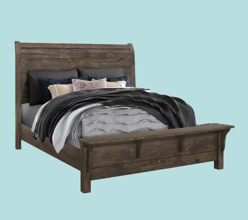 Plush bed on a quality wooden bedframe