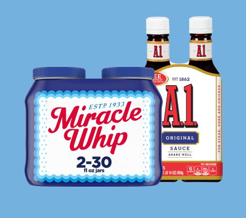 Kraft Miracle Whip 2 pack - 30oz and A1 Sauce 2 pack
