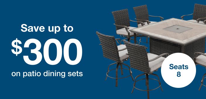 Save up to $400 on patio and outdoor living, plus $99 flat rate shipping on select styles. Click to shop all
