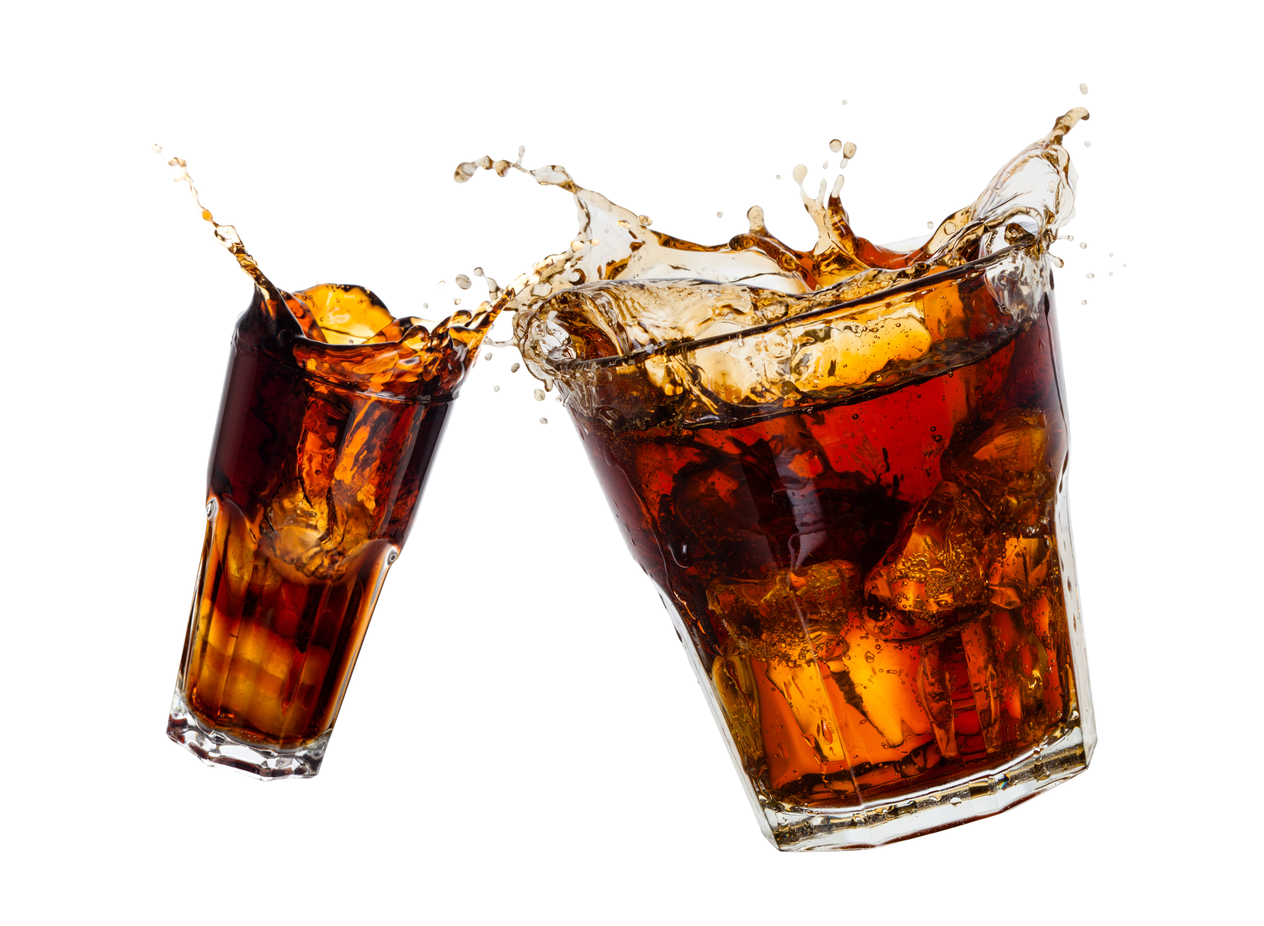 Coca Cola on glass cups