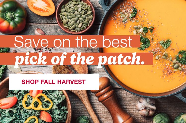 Save on the best pick of the patch. Click to shop fall harvest