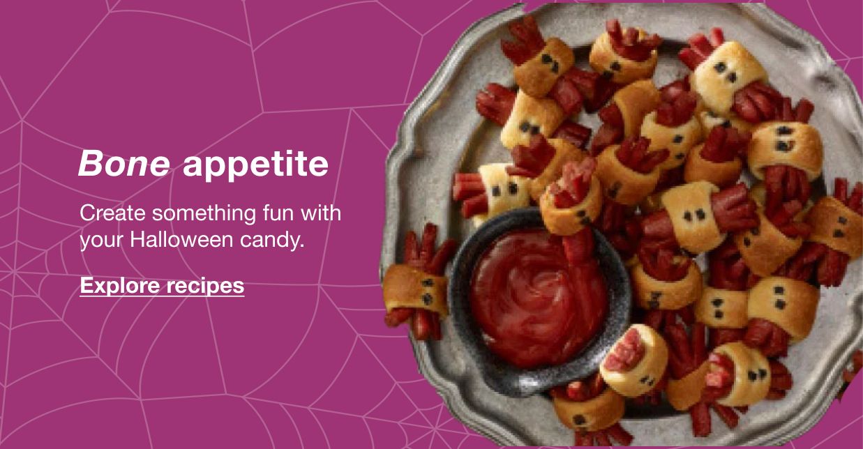 Bone appetite. Create something fun with your Halloween candy. Click here to explore recipes
