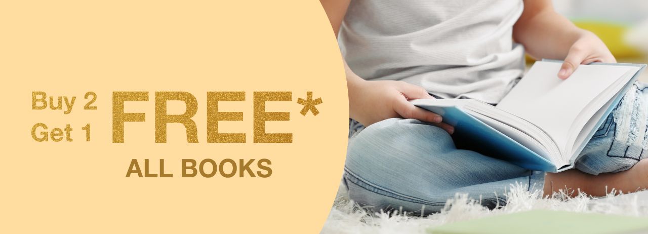 Buy 2 get 1 FREE* on all books.