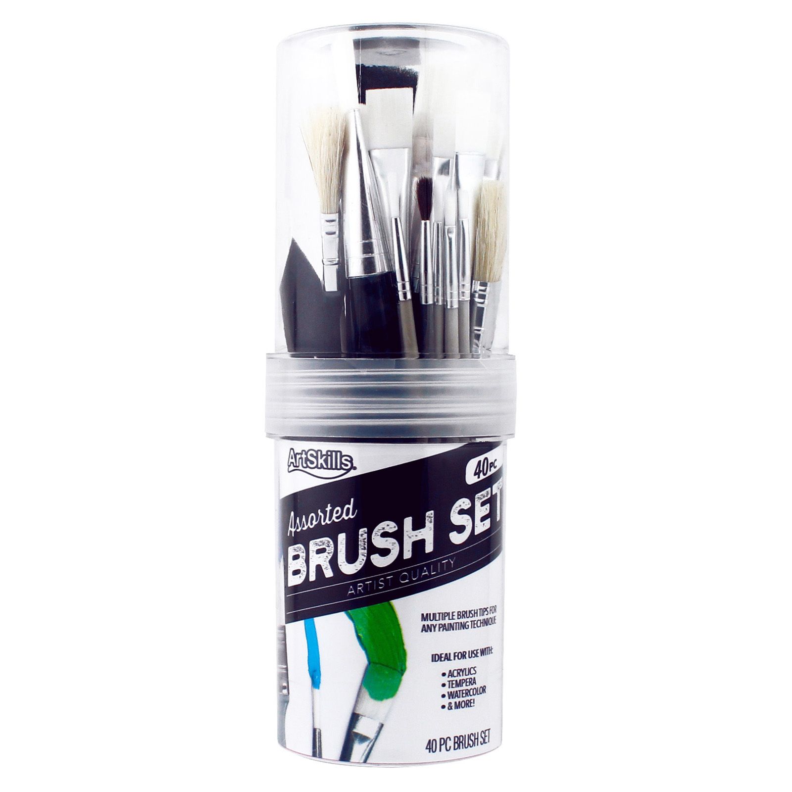 Tempera Paint Brushes - 25 Piece Set