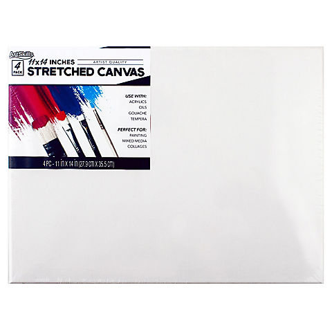 ArtSkills Stretched 11" x 14" Canvas, 4 pk.
