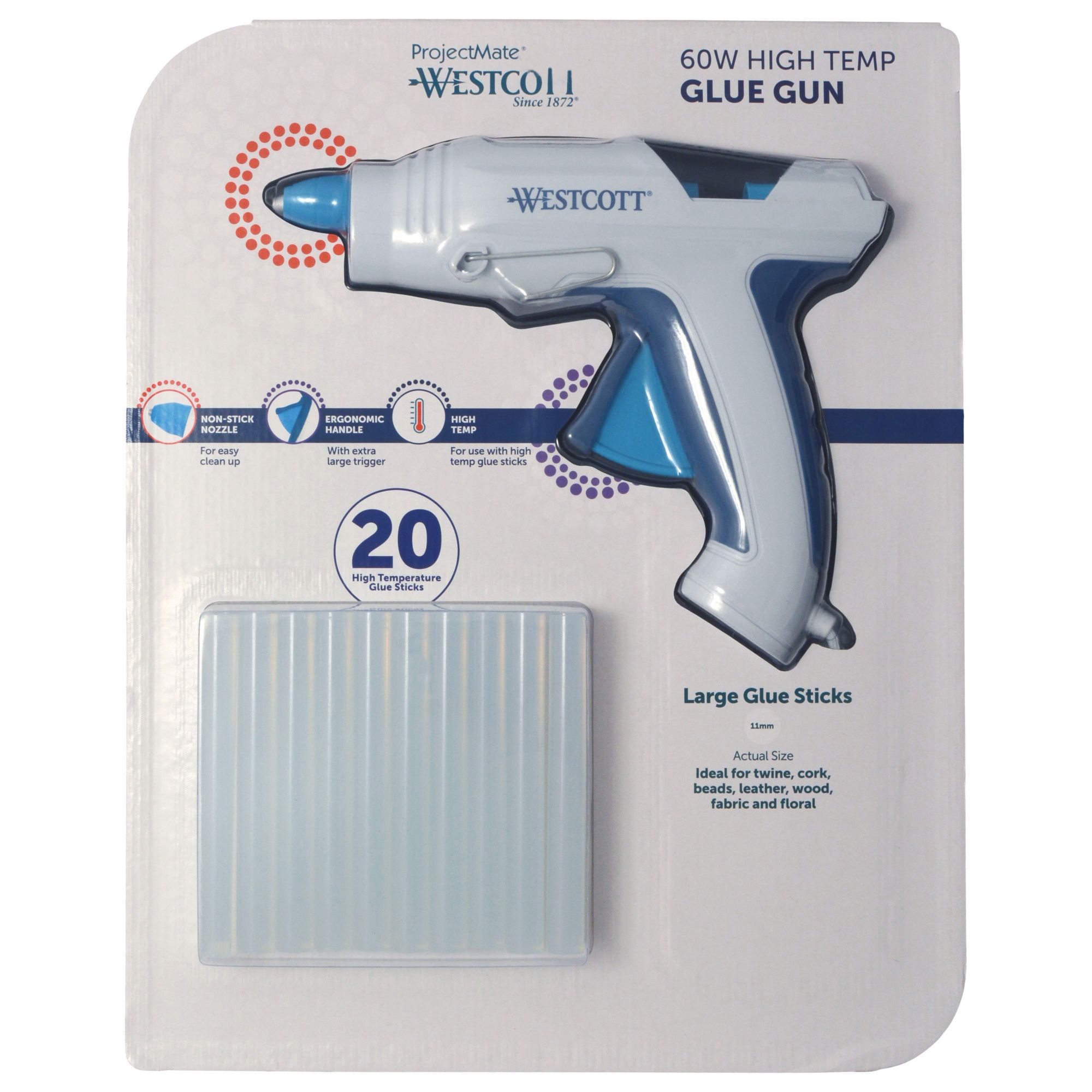 Westcott White Hot Glue Pen, 1 Each