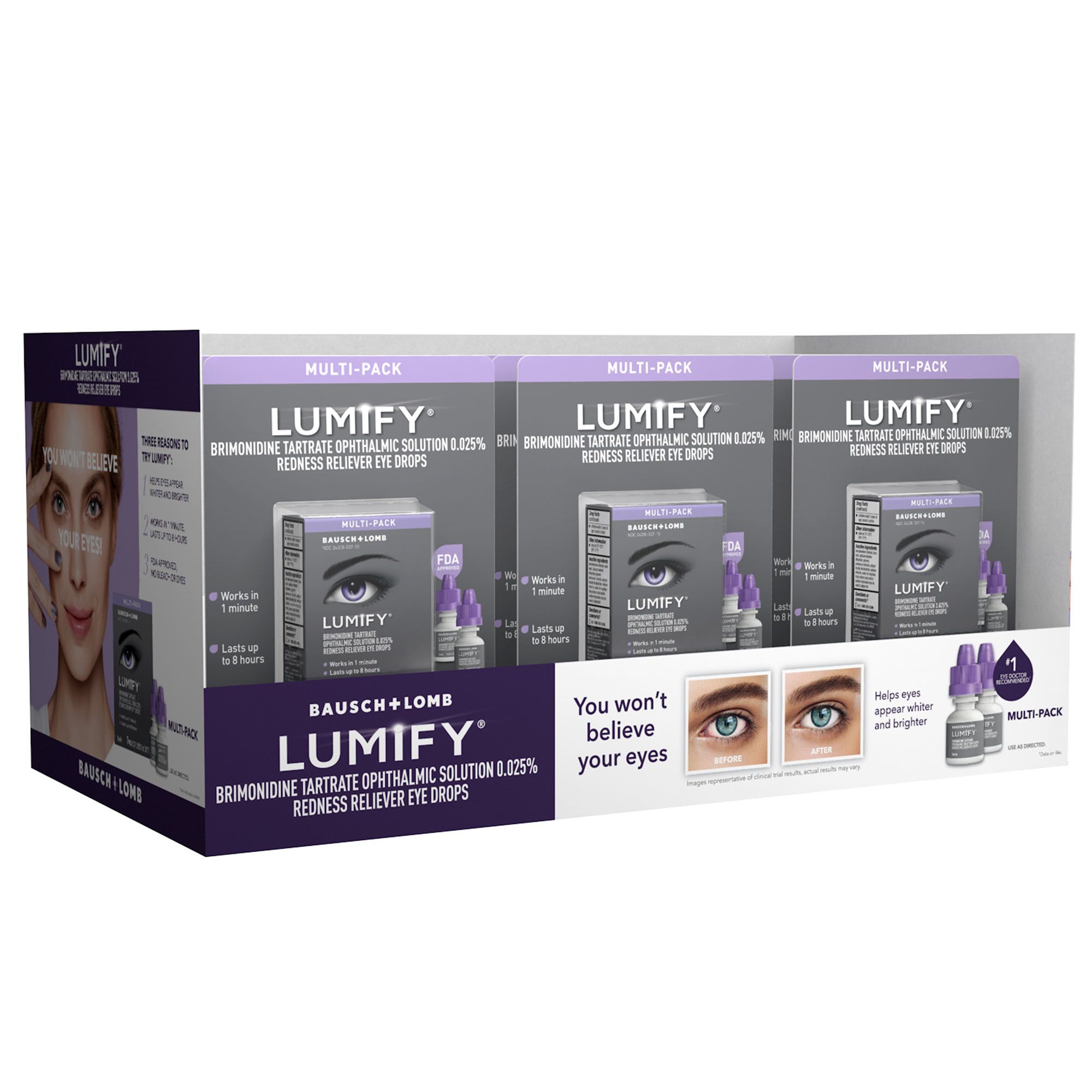 Lumify Redness Reliever Eye Drops, 2 pk.