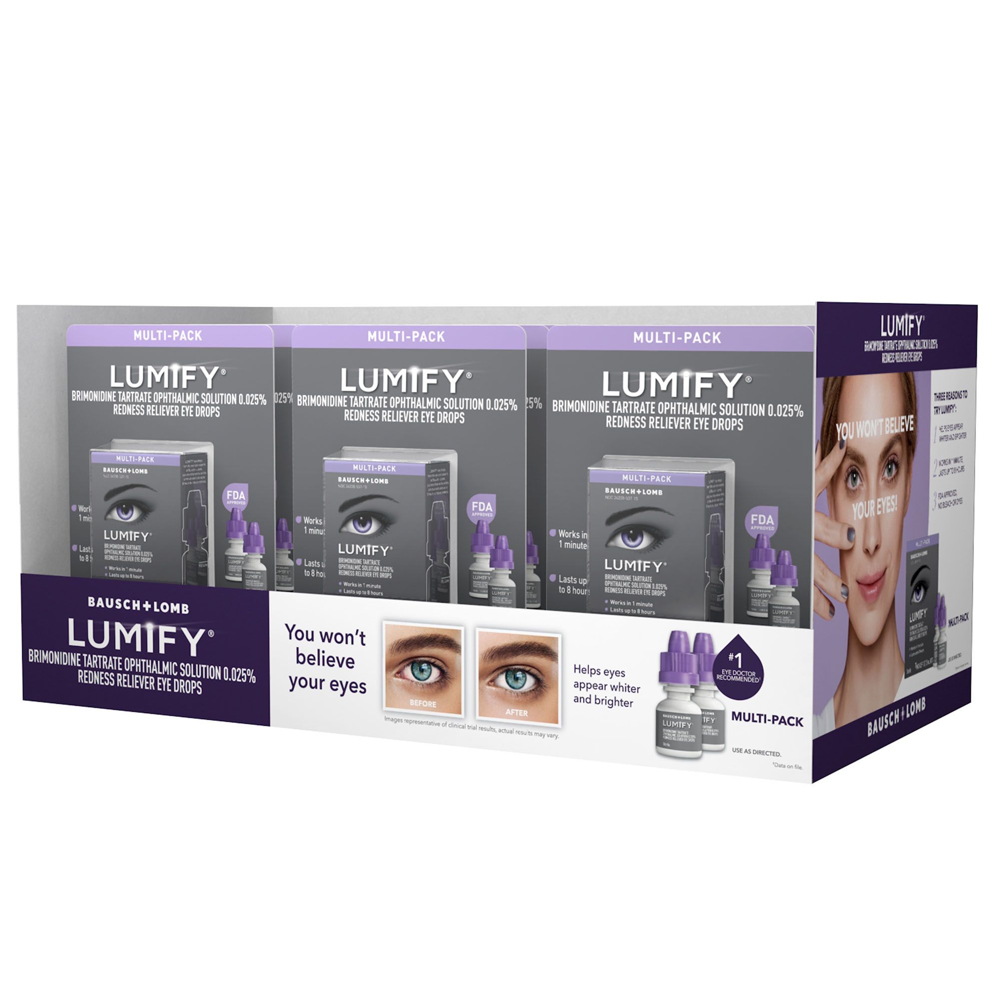 Lumify Redness Reliever Eye Drops (.25 fl. oz, 2 pk.) - Sam's Club