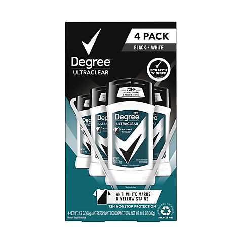 Degree Men UltraClear Antiperspirant Deodorant, 4 pk.