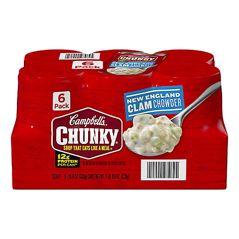 Campbell's Chunky New England Clam Chowder, 6 pk./18.8 oz.